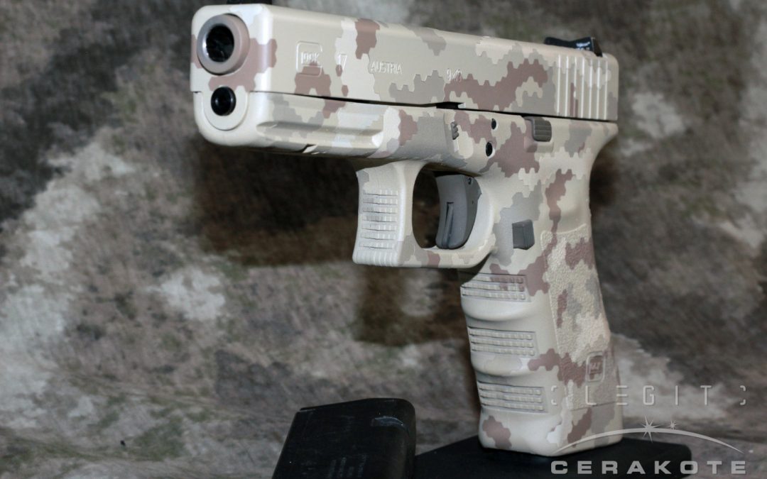 Glock 17 in desert HexPat