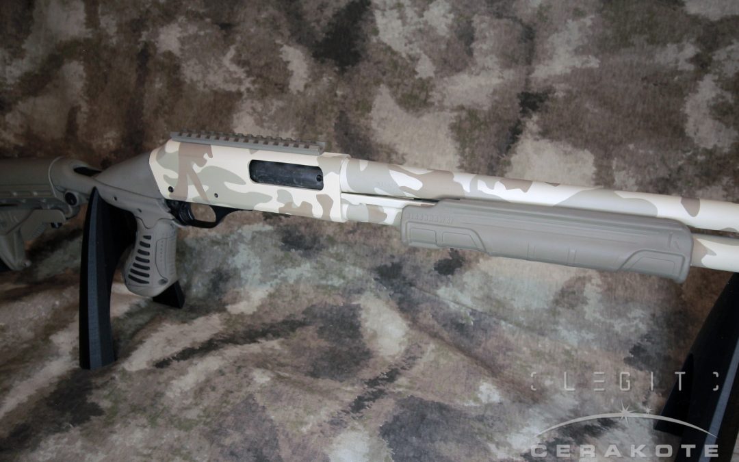 H&R Pardner shotgun in desert camo