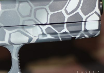 Glock 17 in Urban Cryptic Camo with Mandalorian Mudhorn Motif