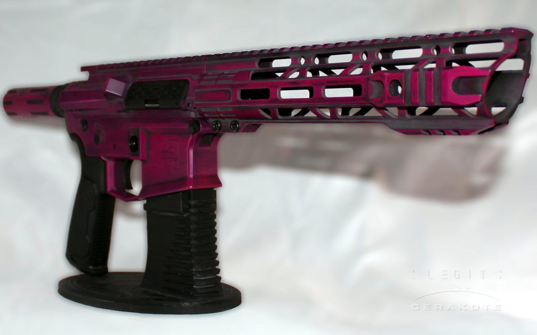 AR15 Pistol in Battleworn Sangria Cerakote